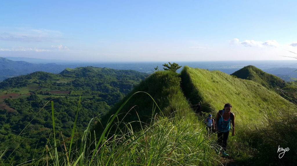 Hiking mountain ridges